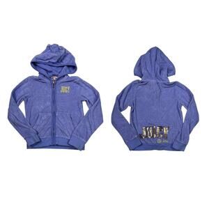 Juicy Couture Full Zip Track Jacket Sequins Bling Lavender Purple Youth Girls 5